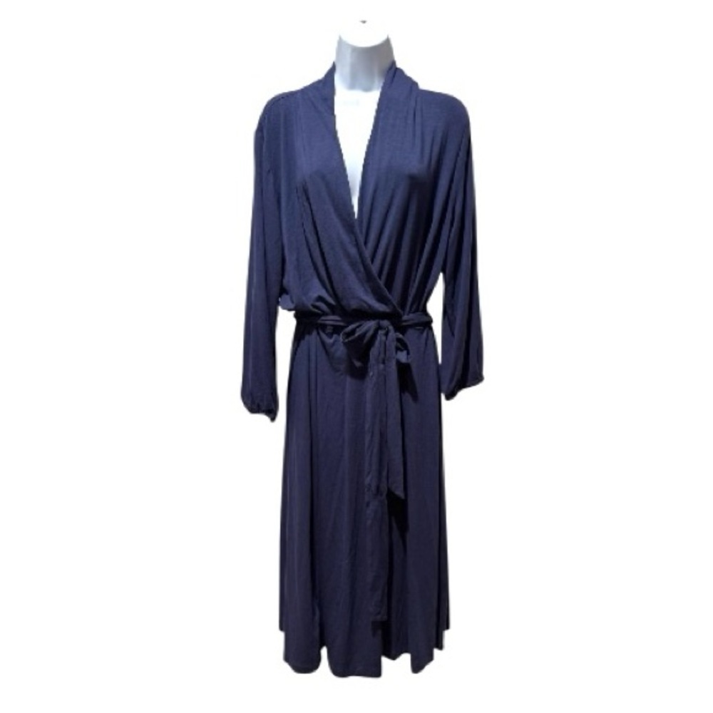 Tommy Bahama Navy Blue Pullover Dress XL | Elastic Waist Sash Tie | NWT